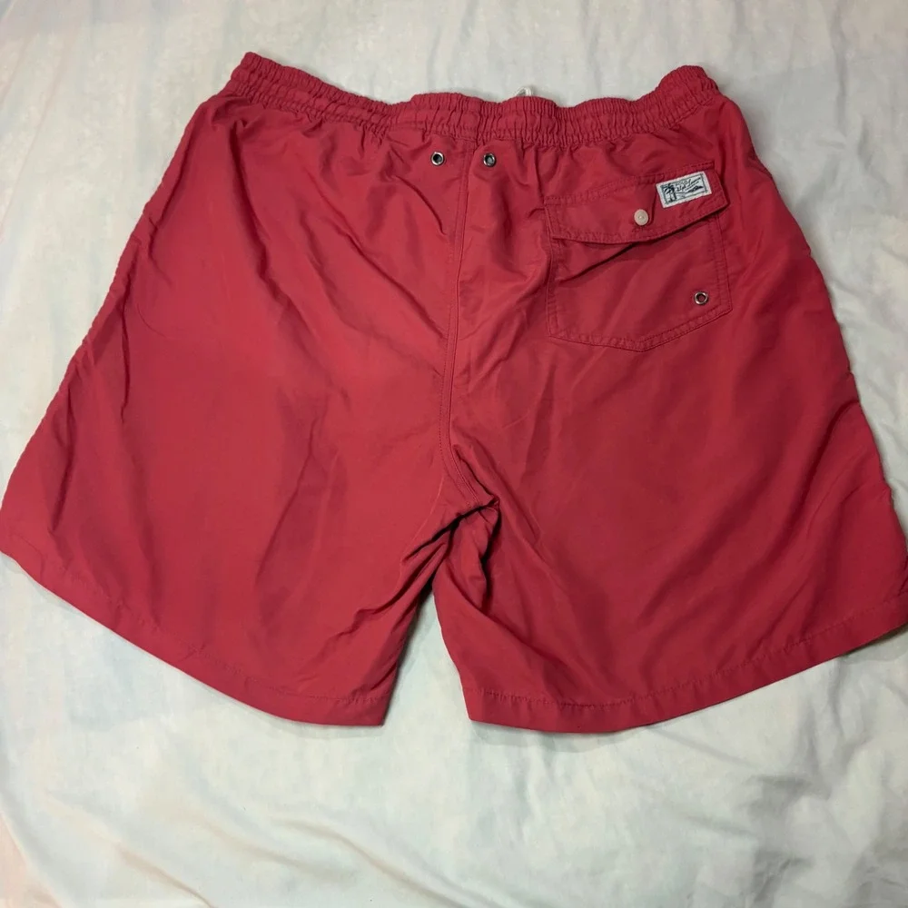 Polo Ralph Lauren Swim Trunks Salmon XXL Mesh Lined Drawstring Board Shorts